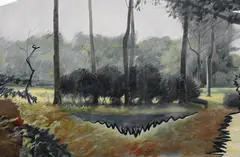 Divided Way by James Michael Chandler, Watercolor on paper Featured on the artist's website catalogue, offered Jun 2025