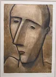 Robert Gordy, Male Head, Monotype on paper Pencil