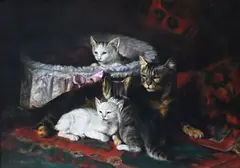 Eugène Lambert, The Nursery, Oil on canvas