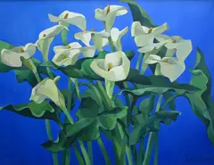 James Schmidt, Calla Lilies I, 1987, Oil on canvas