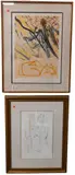Two Nudes by Salvador Dalí, Etching, E.A. Pencil, offered Jun 2025