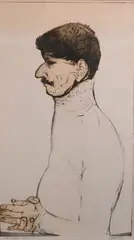Maurice Lasansky, Self Portrait, 1957, Drypoint etching