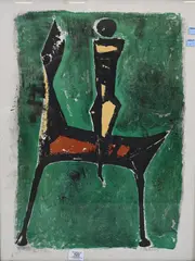 Marino Marini, Cavalier Fond Vert, 1957, Lithograph
