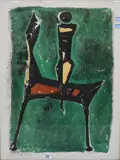 Marino Marini, Cavalier Fond Vert, 1957, Lithograph