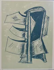 Study for Sculpture II by Seymour Lipton, 1969, Serigraph, offered May 2025