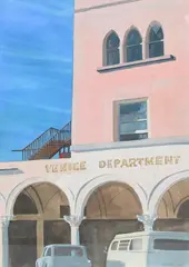 John Button, Venice Department, 1976, Watercolor
