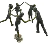 Jim Davidson, Life Size, Bronze Children to include Boy with backwards hat, boy with lifted leg, girl wit