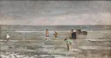 Walter Stuempfig, Bringing in the Nets, Oil on canvas
