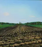 Kevin McLaughlin, Cut Field Landscape, circa 1982, Oil on canvas
