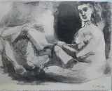 Homme CouchÃ© et Femme Assise by Pablo Picasso, Lithograph, offered May 2025