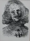 Salvador Dalí, Velazquez, Drypoint etching from the Spanish Immortals Series