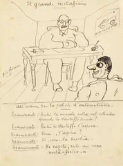 Giorgio de Chirico, Il grande metafisico, 1918, inchiostro on paper