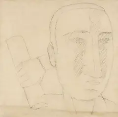 Carlo Carrà, Studio per «I romantici» III, 1916, pencil on paper