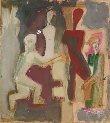 Mario Sironi, Figure, 1940, Tempera