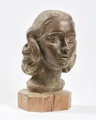 Testa di giovane donna (L'Algerina) by Bruno Innocenti, 1940, scultura in terracotta steccata patinata a bronze, offered May 2026
