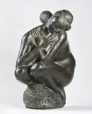 Emilio Greco, Figura accoccolata, 1956, scultura in bronze a patina nera