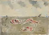 Filippo de Pisis, Aragostine in riva al mare