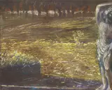 Giacomo Balla, Villa Borghese con statua