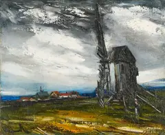 Village et moulin by Maurice de Vlaminck, oil on canvas, offered May 2026