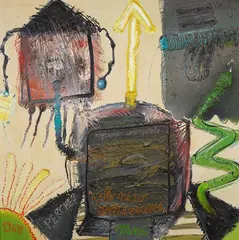 Mattia Moreni, "Asilo nido americano", 1988, oil on canvas