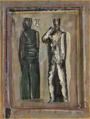 Mario Sironi, Spazi chiari, 1941, tempera on paper applicata on canvas