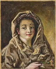 Giorgio de Chirico, Testa di odalisca, 1950, oil on canvas