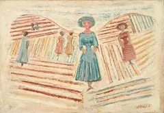 Massimo Campigli, Donne nei campi, 1957, oil on canvas