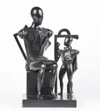 Giorgio de Chirico, Penelope e Telemaco, 1988, scultura in bronze