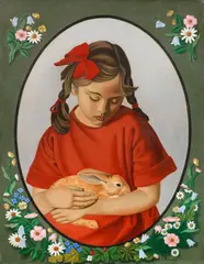 Gino Severini, La fillette au lapin, 1922, oil on canvas