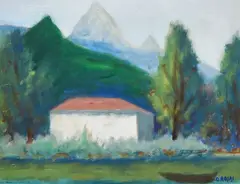 Ottone Rosai, Cinquale, 1955, oil on canvas