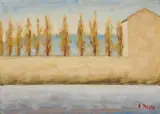 Ottone Rosai, Autunno sereno, 1955, oil on faesite