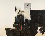 Alberto Gianquinto, Le rondini, 1981, oil on canvas