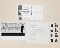 Franco Vaccari, Esposizione in tempo reale n. 4, 1972, Fotografie con cartolina e nota dell'autore
