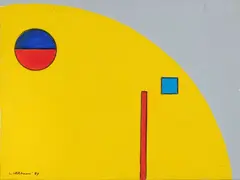 Luigi Veronesi, Senza titolo, 1997, oil on canvas