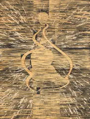 Domenico Bianchi, Senza titolo, 1991, Legno intagliato e dipinto