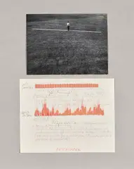 Franz Erhard Walther, Zu Objekt Weitergehen (Moving forward), 1967, mixed media (matite colorate