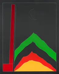 Mongardino by Franco Angeli, 1986, mixed media on canvas, offered May 2026
