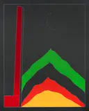 Franco Angeli, Mongardino, 1986, mixed media on canvas