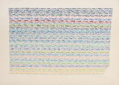 Piero Dorazio, Senza titolo, 1975, watercolour on paper applicata on canvas