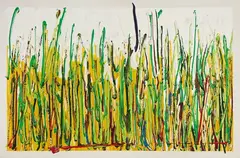 Mario Schifano, In maggio, 1984, enamel and acrylic on canvas