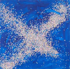 Tano Festa, Coriandolo, 1985, acrylic and coriandoli on canvas
