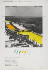Fabrizio Plessi, Plessi sur Seine, intervento on canvas emulsionata