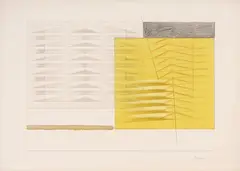 Progetto by Agostino Bonalumi, 1996, watercolour and matite on paper applicata on canvas, offered May 2026