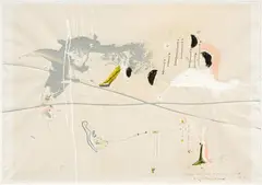 Gianfranco Baruchello, Senza titolo, 1963, mixed media on paper