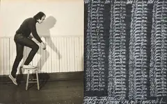 Vito Acconci, Steps: Stepping-Off, 1969, fotografia and pastel on card