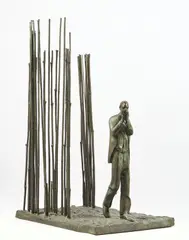 Giuliano Vangi, Uomo nel canneto, 1993, scultura in bronze