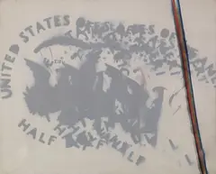 United States by Franco Angeli, 1966, mixed media and velatino on canvas, offered May 2026