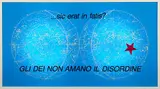 Eugenio Miccini, Gli dei non amano il disordine, 1990, screenprint on plexiglass and neon