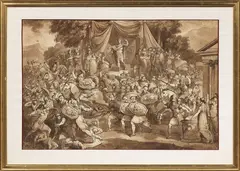 Bartolomeo Pinelli, Episodio di storia romana, 1819, inchiostro and seppia on paper
