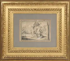 Joseph Werner, Allegoria della Fortuna e del Tempo, inchiostro con rialzi a biacca on paper